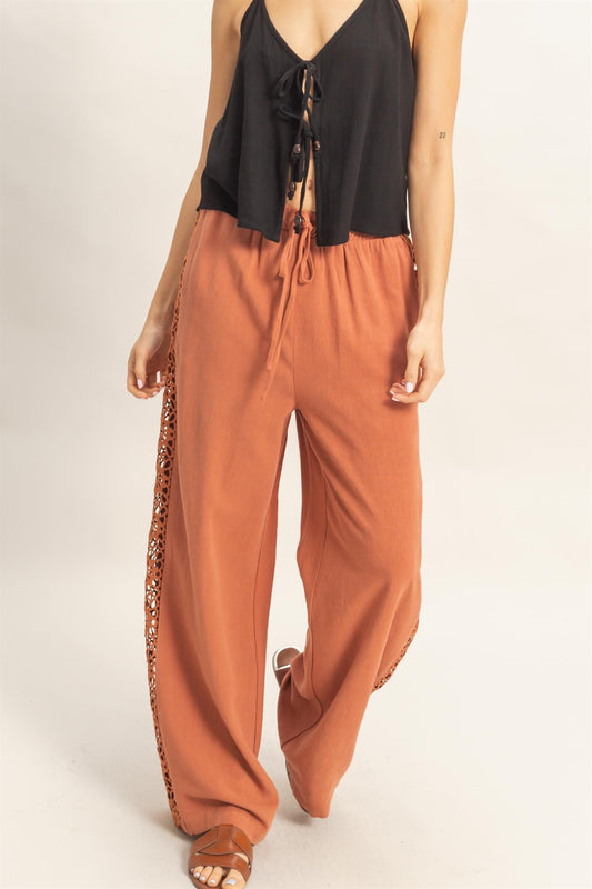 Terracotta Lace Pants