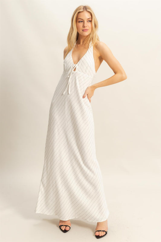 Pinstripe HalterMaxi