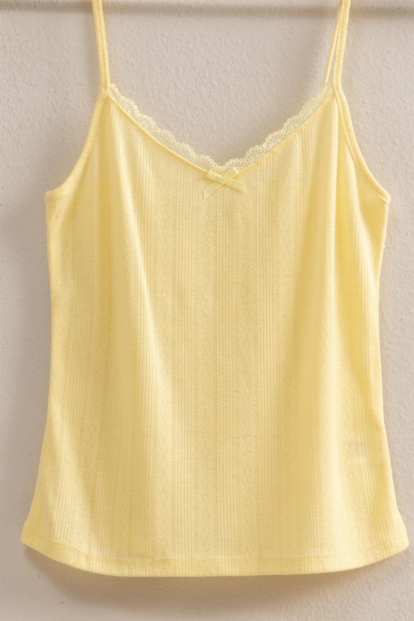 Spaghetti Picot Trim Cami
