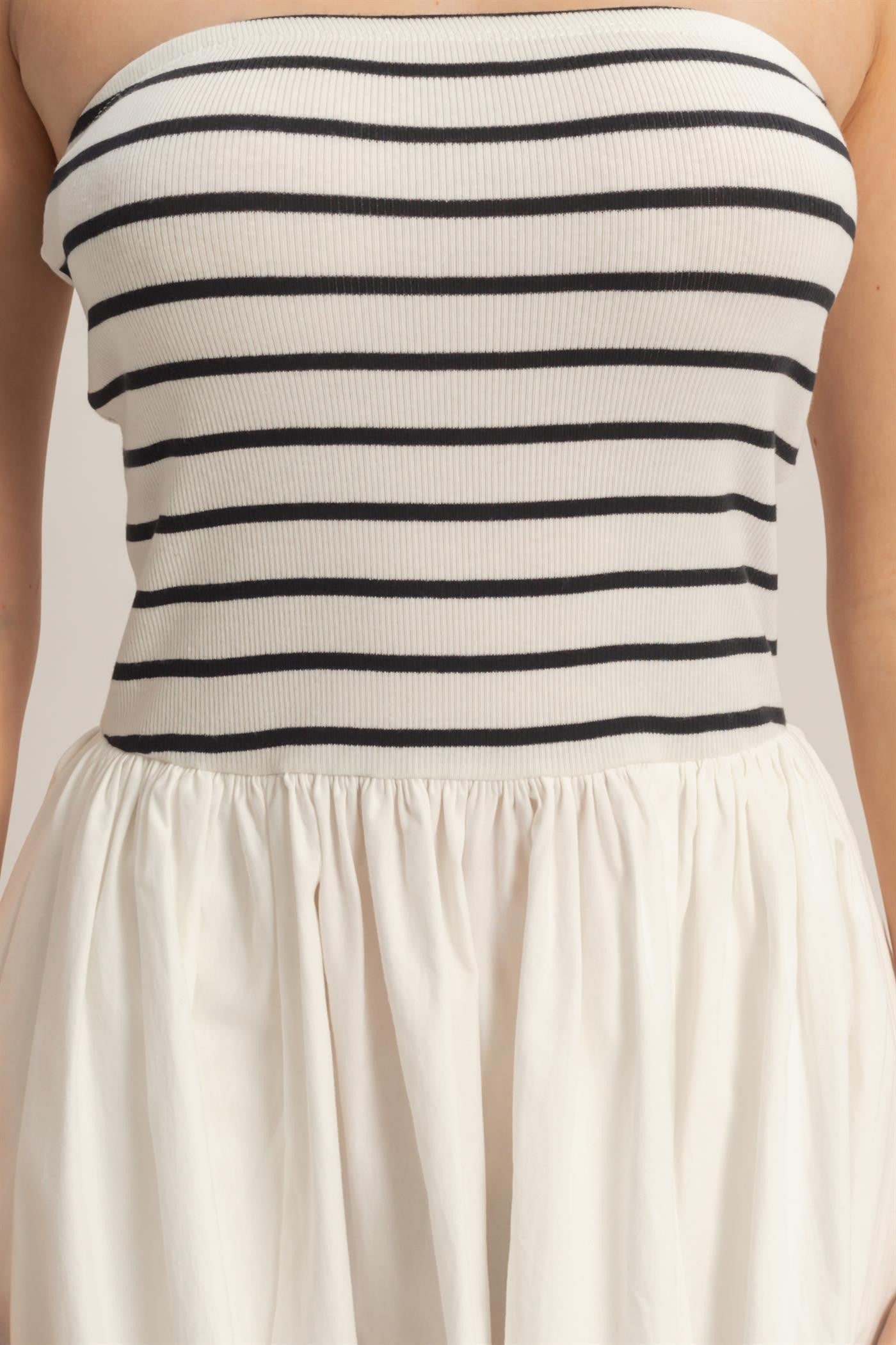 Strapless Stripe Dress