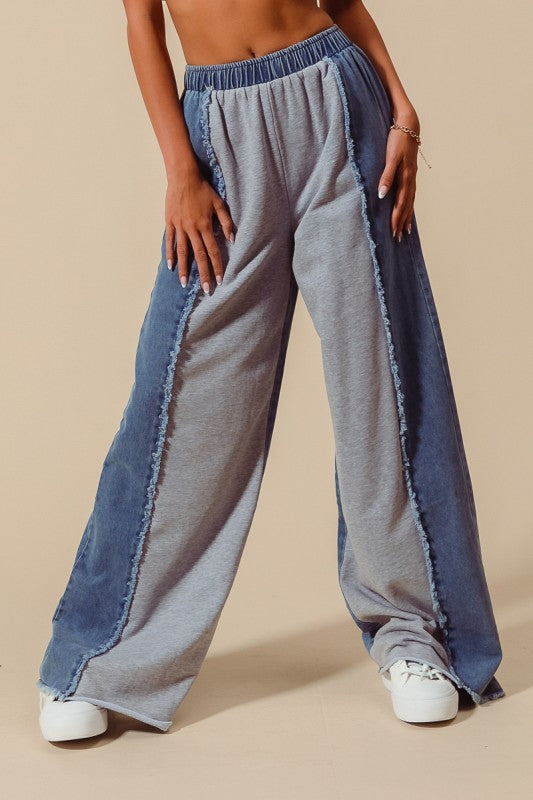 Denim Terry Pants