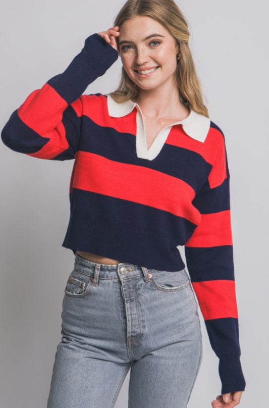 Red Navy Long Sleeve