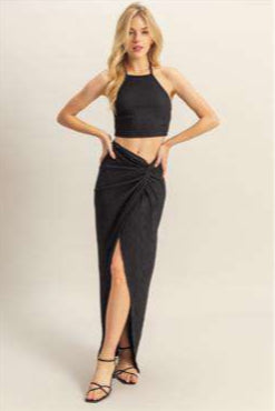 Black Texture Halter