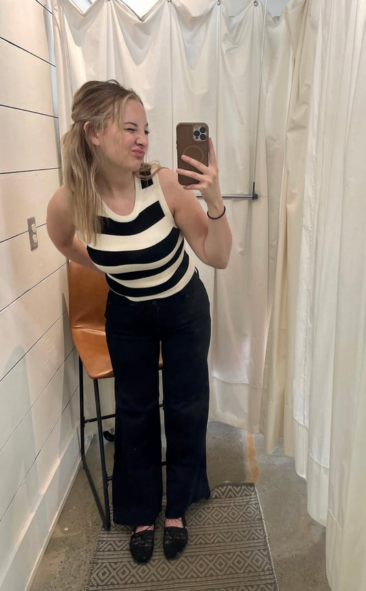 Hidden Black Wide Leg