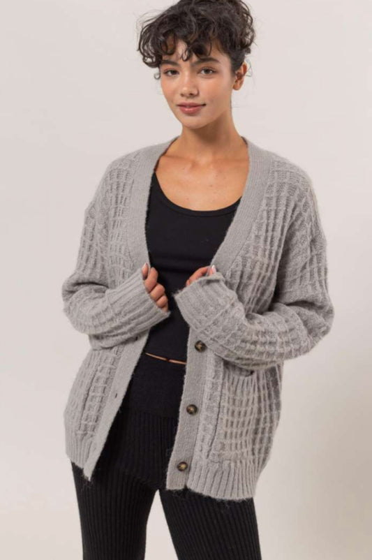 Waffle Knit Cardi