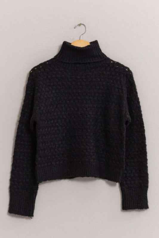 Bubble Knit Turtleneck