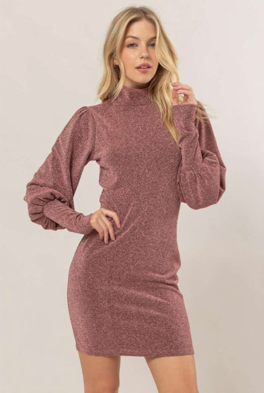 Rose Shimmer Dress
