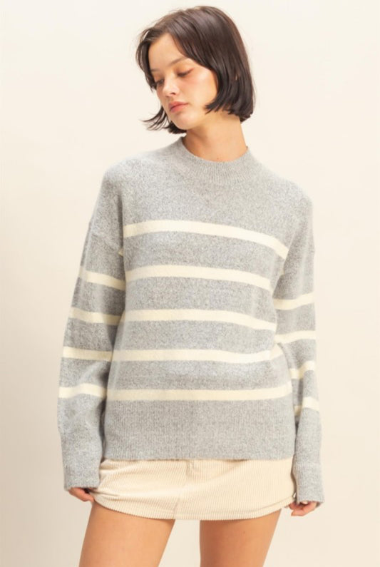 Striped Contrast Sweater