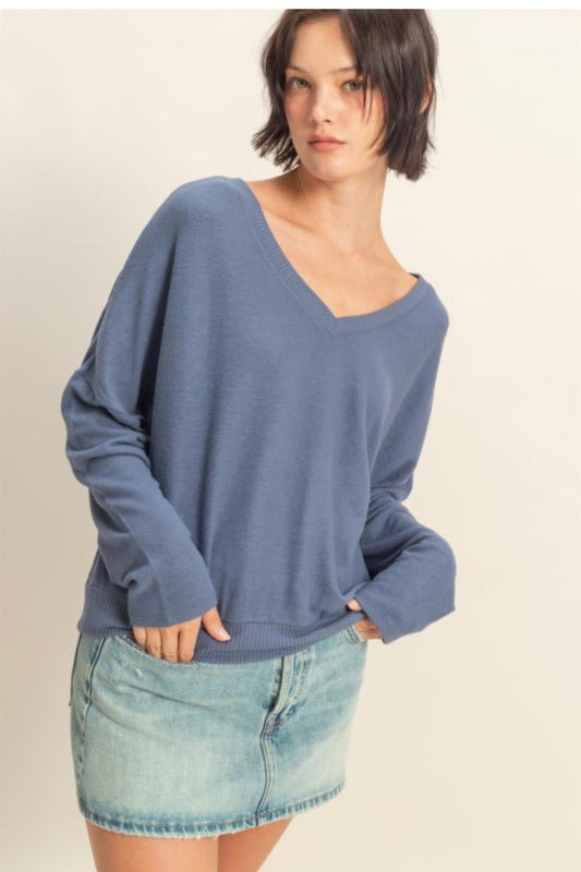 V Neck Thin Sweater