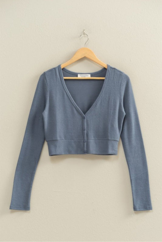 Cropped V Cardi