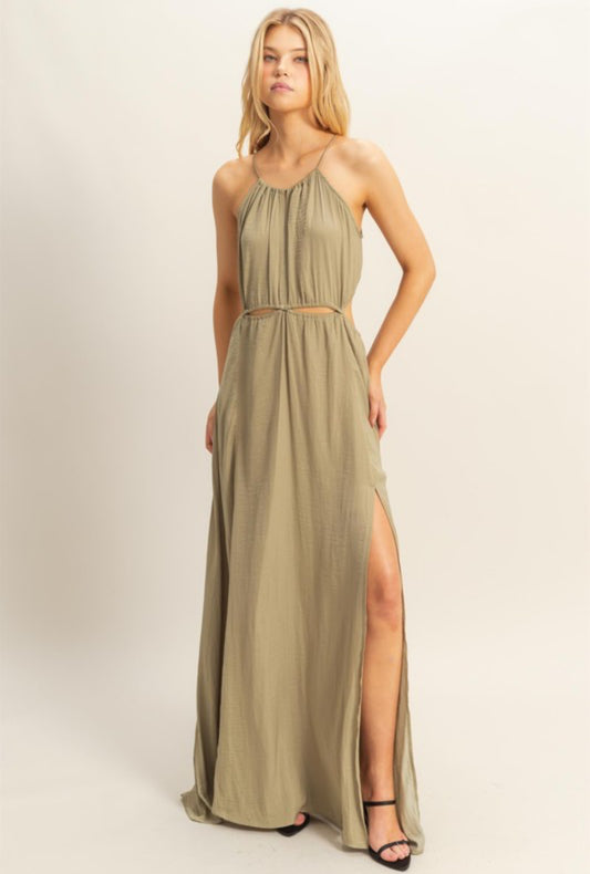 Olive Cutout Maxi