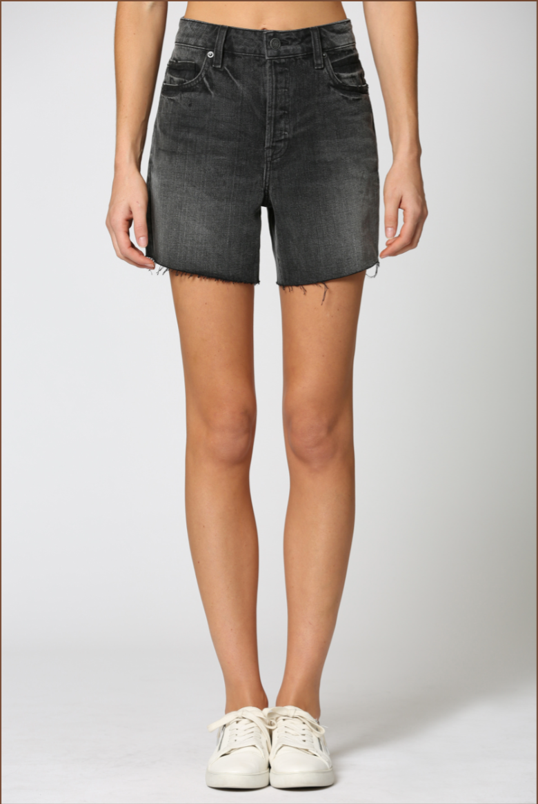 Hidden Washed Black Shorts