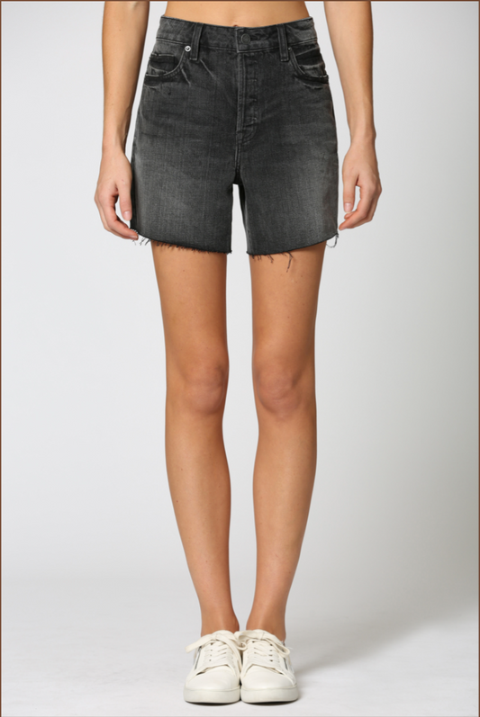 Hidden Washed Black Shorts