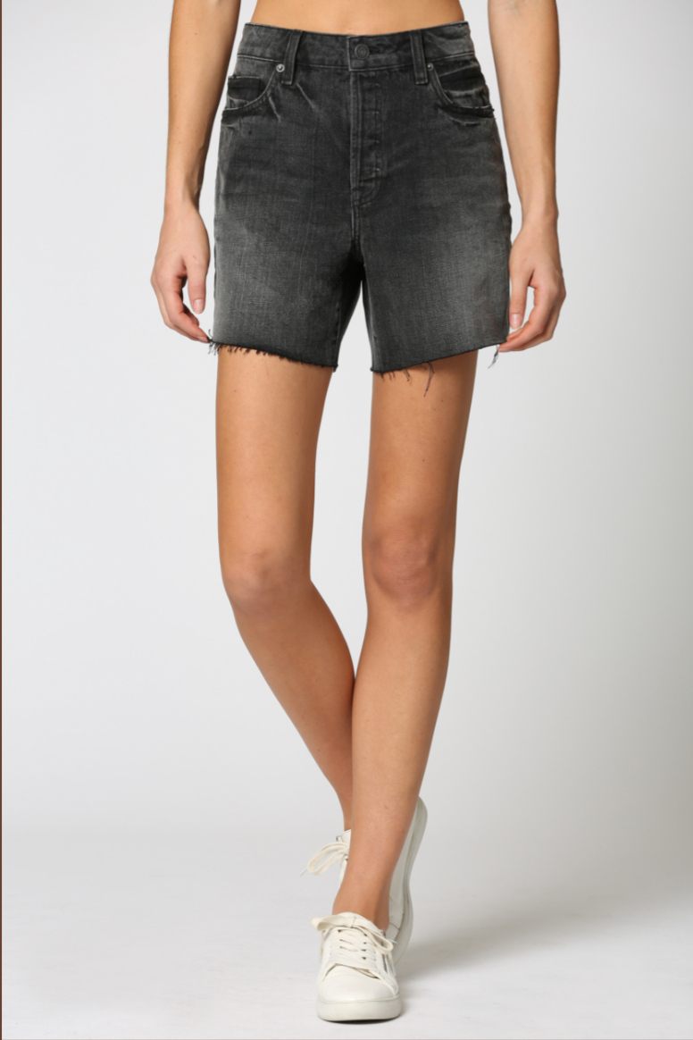 Hidden Washed Black Shorts