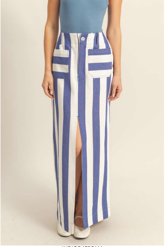 Blue Stripe Skirt