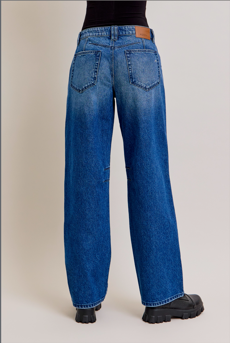 Hidden Dark Baggy Knee Pleat