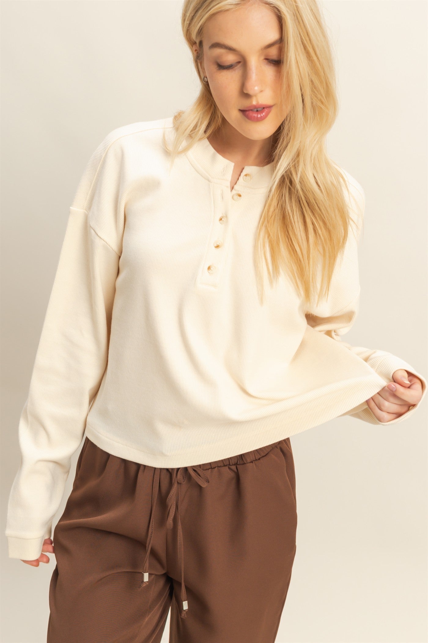 Quarter Button Henley