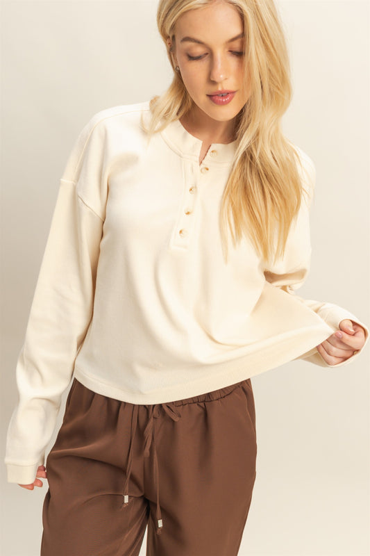 Quarter Button Henley