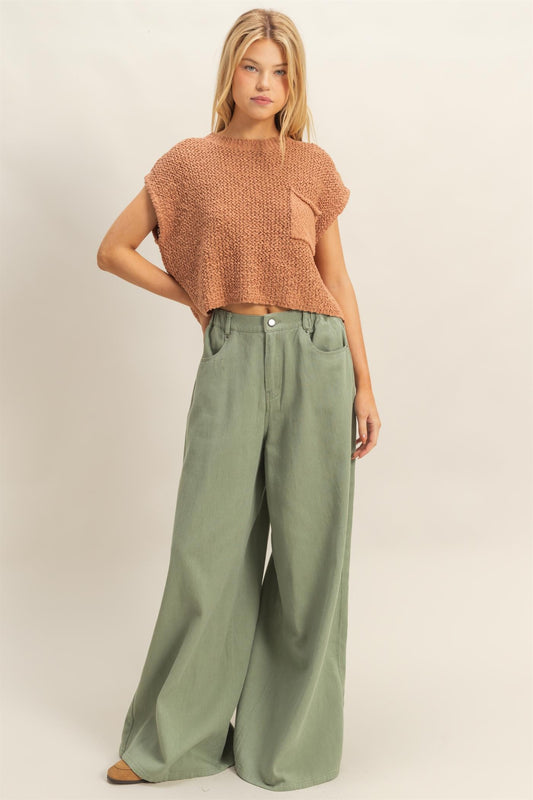 Wide Leg Slouch Pants