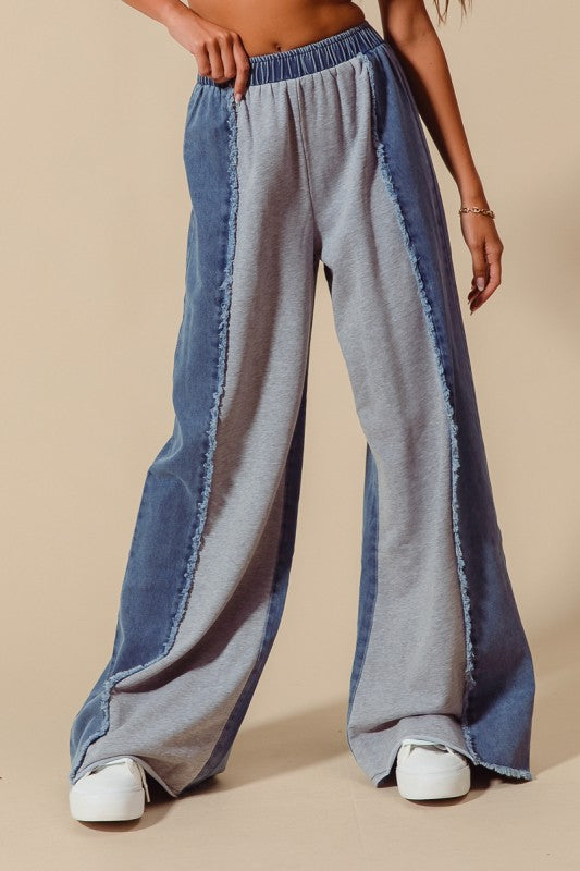 Denim Terry Pants