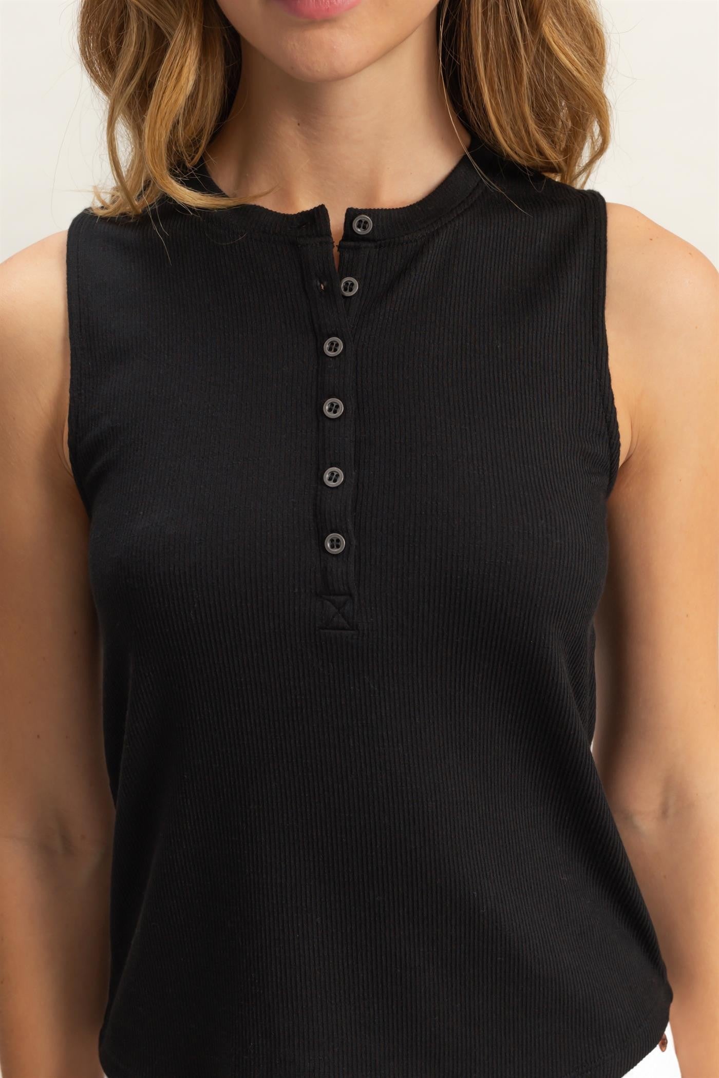 High Neck Button Tank