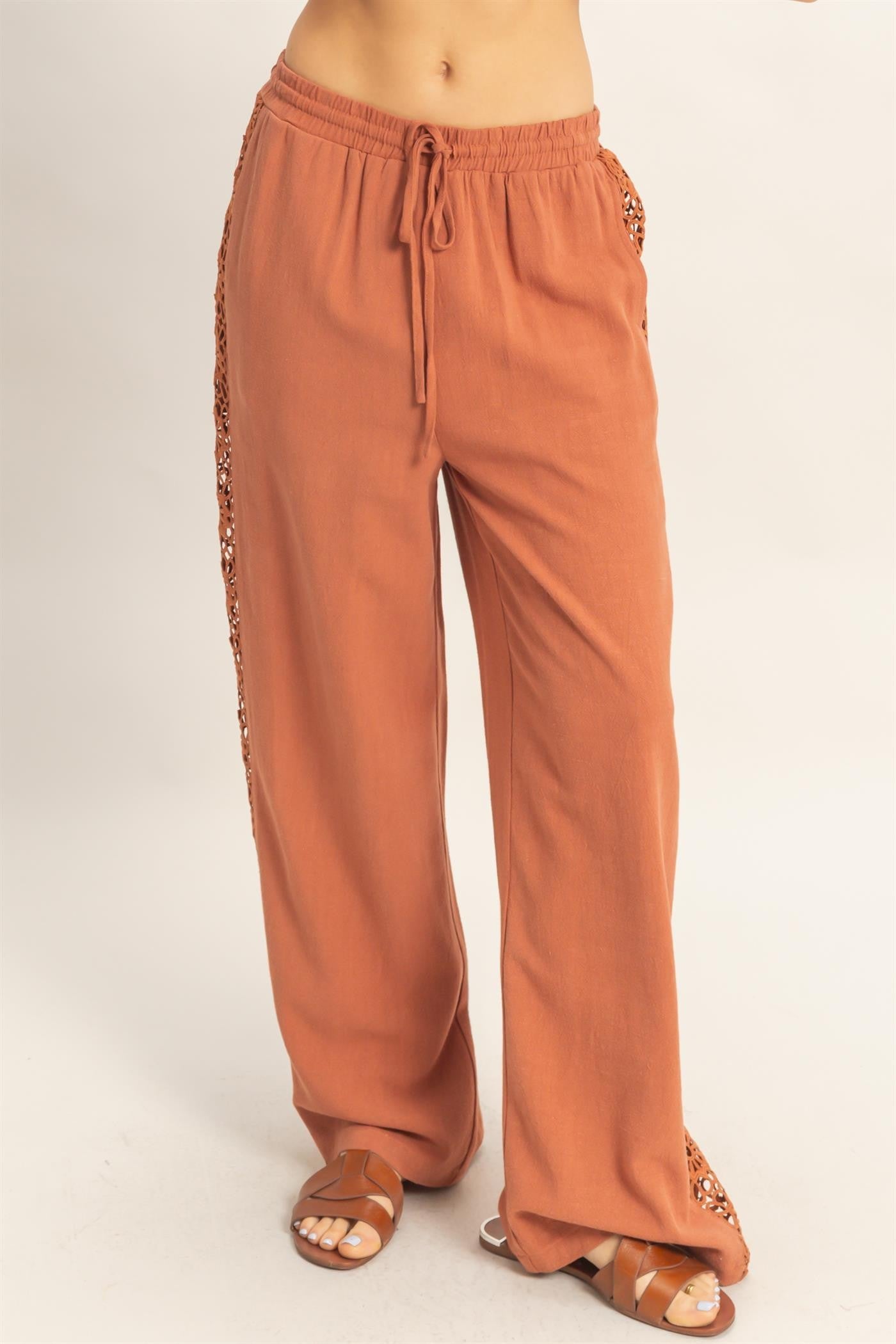 Terracotta Lace Pants