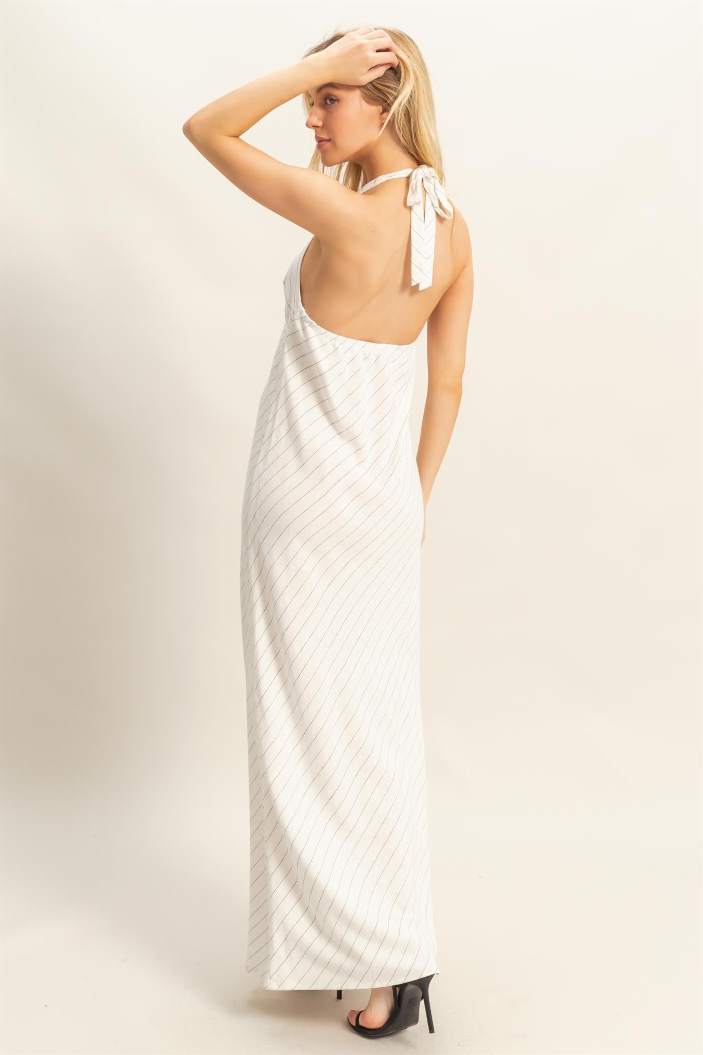 Pinstripe HalterMaxi