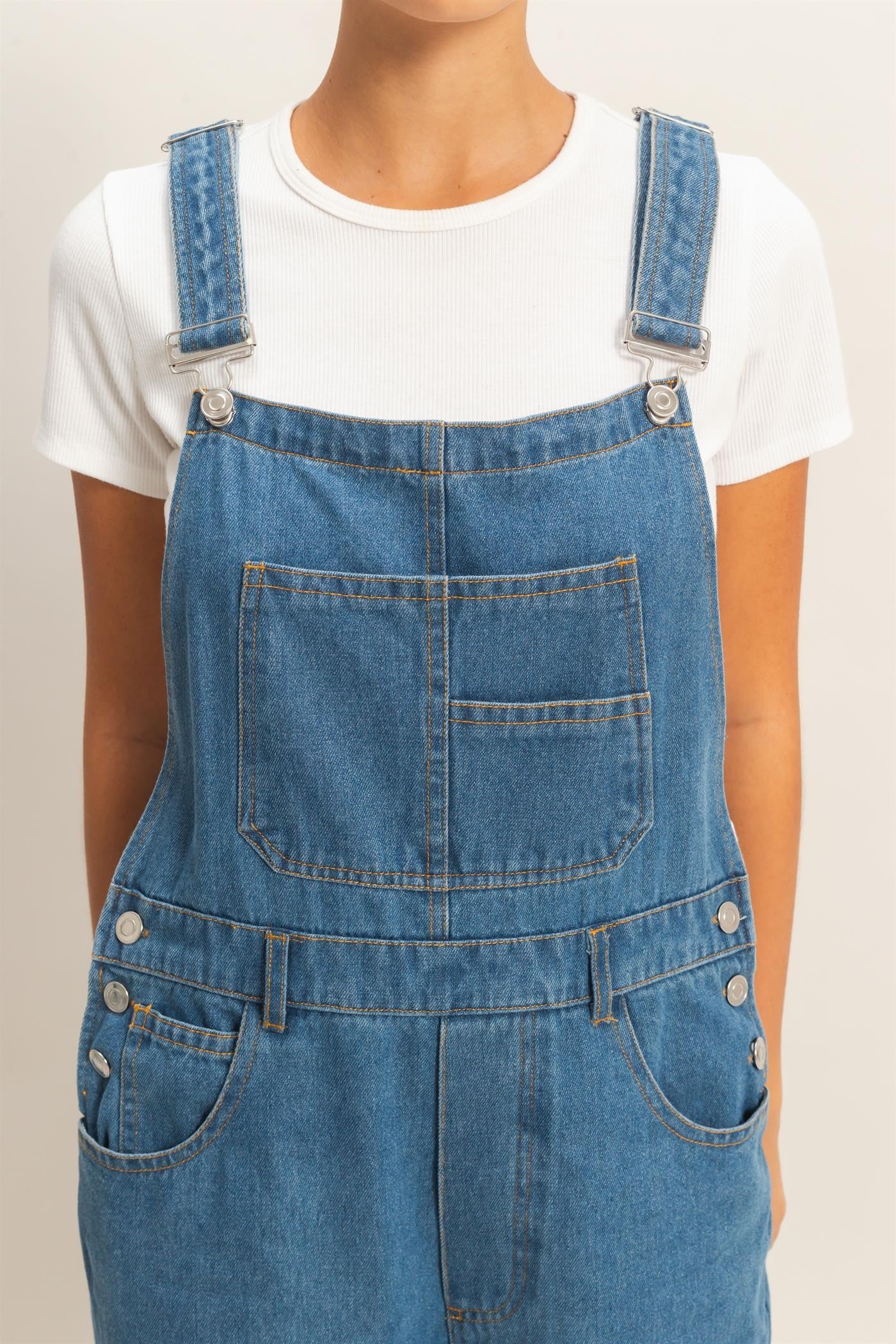 Denim Baggy Overalls