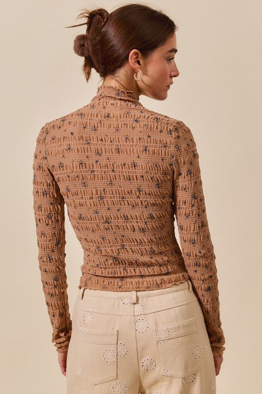 Floral Mesh Long Sleeve