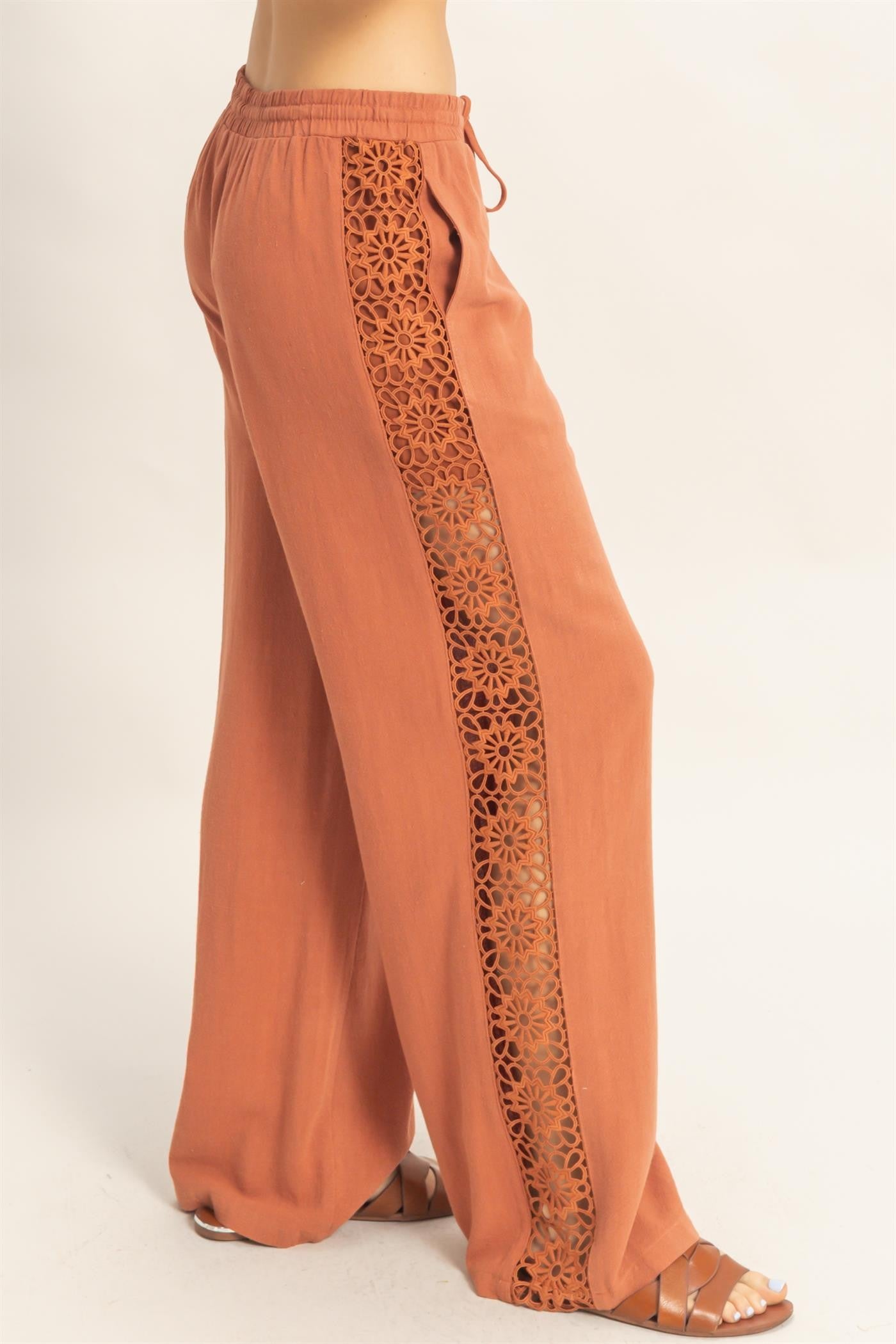 Terracotta Lace Pants