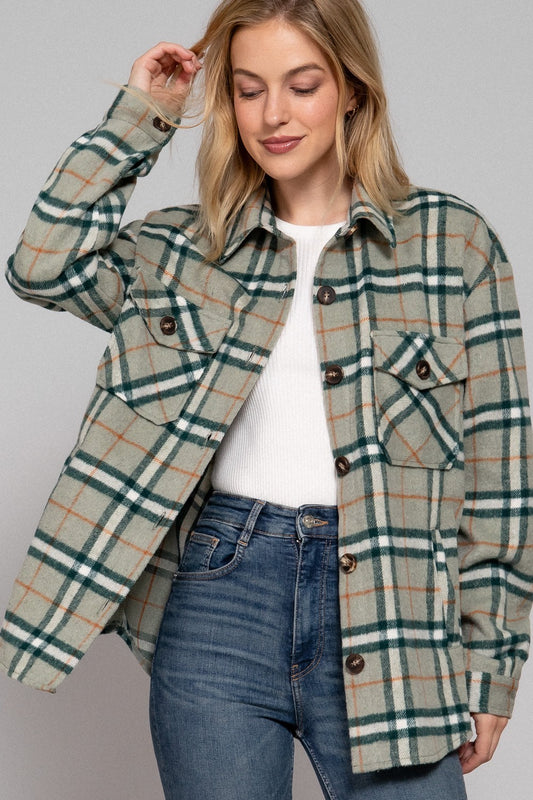 Olive Cream Wool Jacket