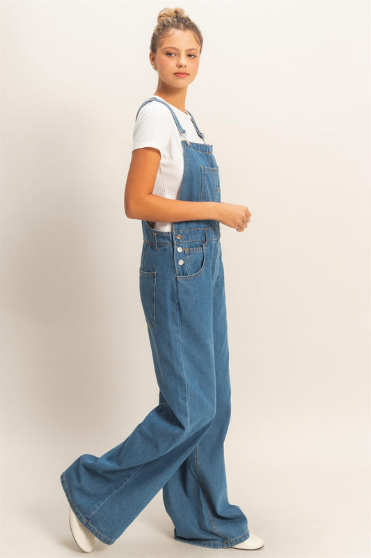 Denim Baggy Overalls