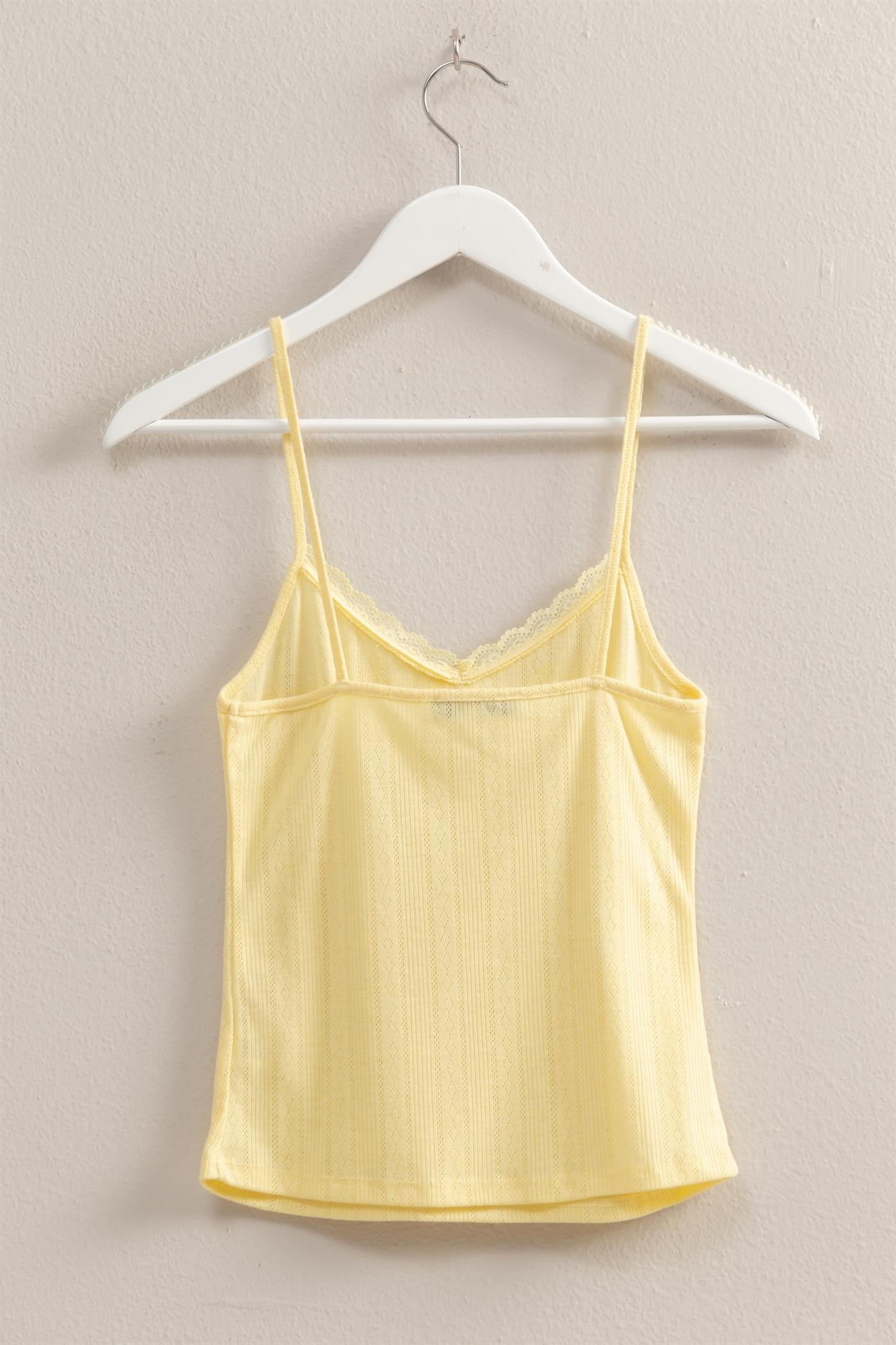 Spaghetti Picot Trim Cami